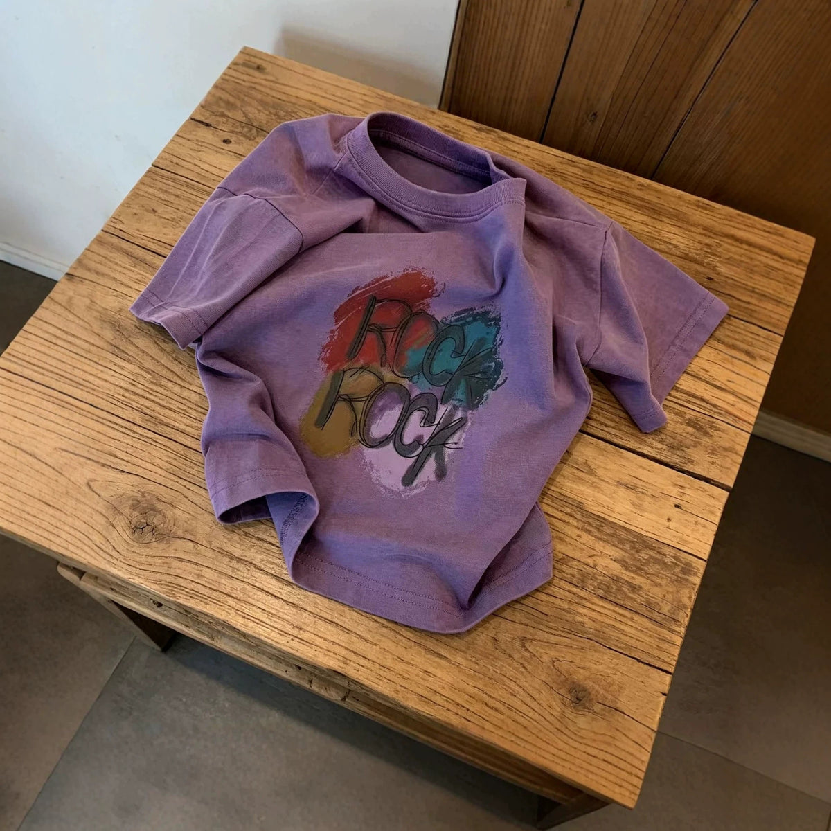 Children's Star Print Short Sleeve T-Shirt for Boys and Girls,  Basic Tee