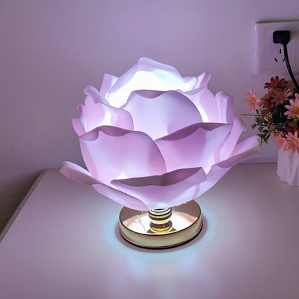 Rose Flower Bedside Table Lamp Detail