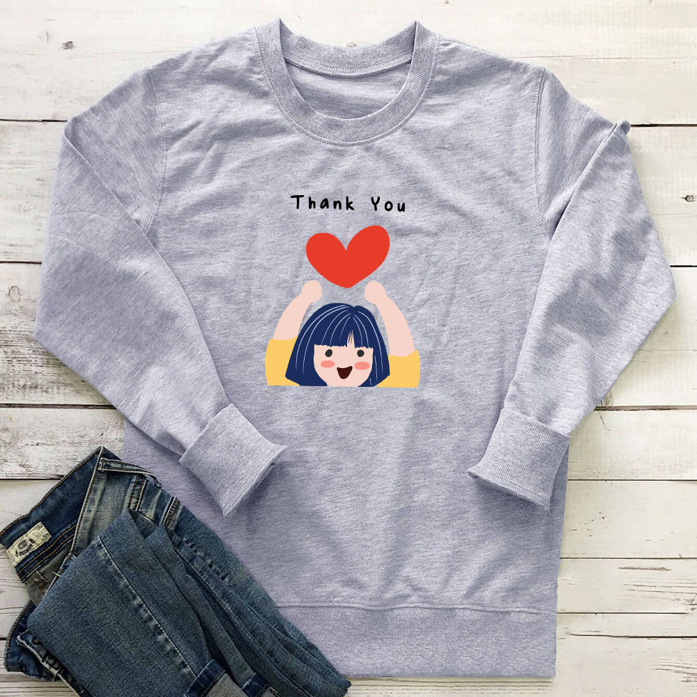 Love printed long sleeved hoodie