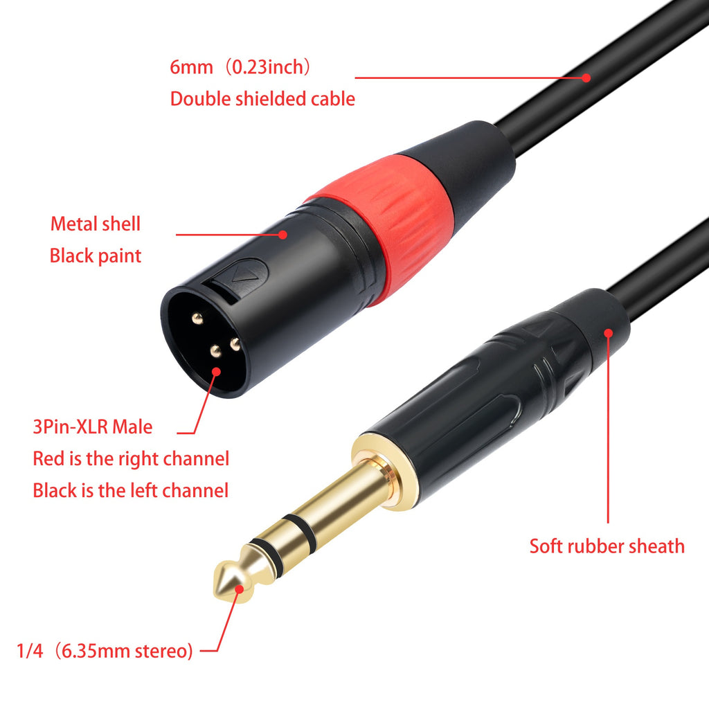 1/4 TRS stereo 6.35 rpm dual card Nong Gong XLR 1/2 mixing console connection cable