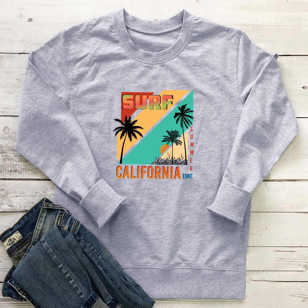 Holiday colored patterned letter printed hoodie