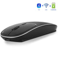Aluminum alloy dual-mode wireless Bluetooth mouse rechargeable silent infinite computer accessories