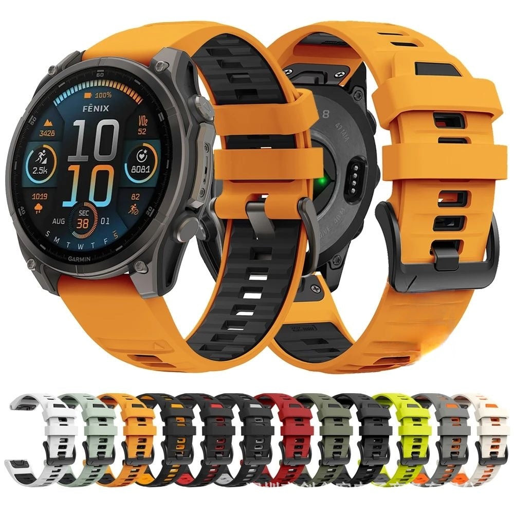 Silicone Band for Garmin Fenix 8 | 43/47/51mm | Quick-Release