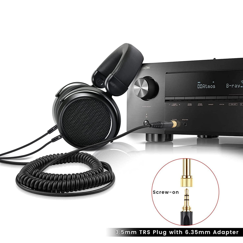 Suitable for Denon AH-D7100 7200 D600 D9200 5200 dual 3.5mm headphone spring cables