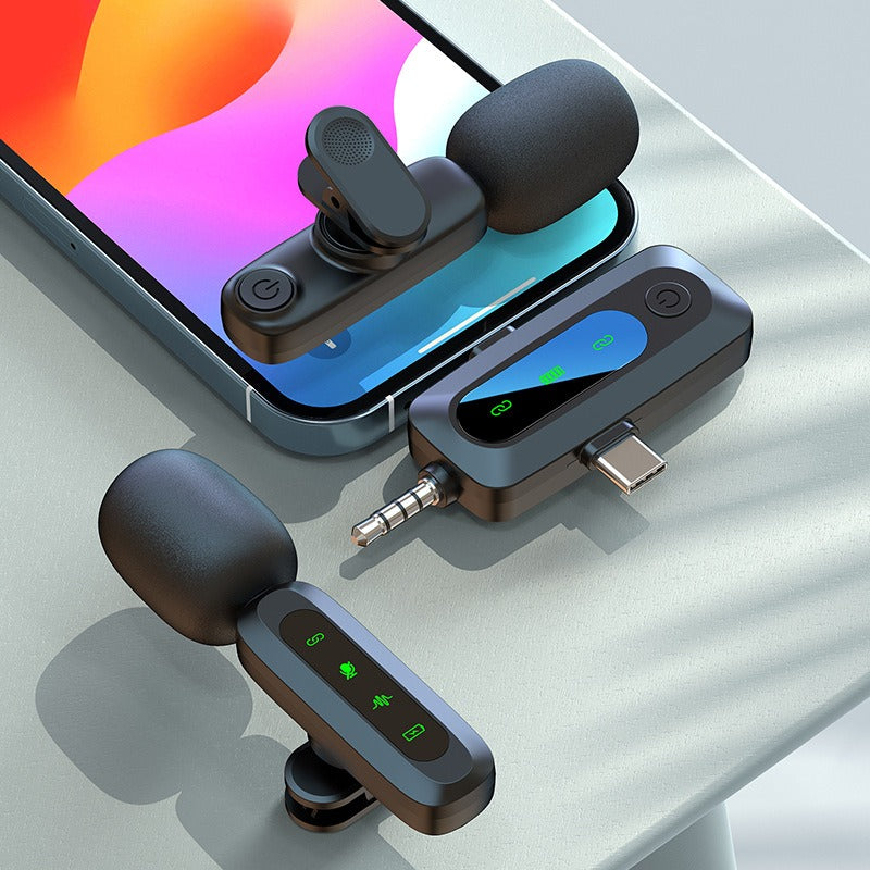 J3 three-in-one wireless lavalier microphone with intelligent sound pickup and noise reduction
