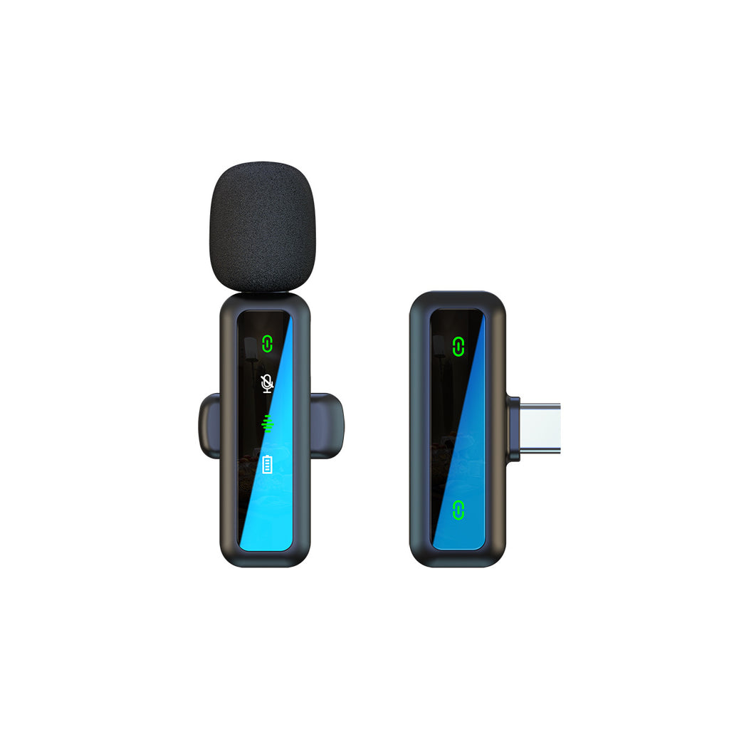 Microfone de Lapela Sem Fios para Transmissão em Direto de Computador no Exterior com Redução de Ruído, Microfone Universal Pequeno