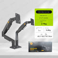Suporte de Monitor Duplo Ajustável com Braço Giratório H180