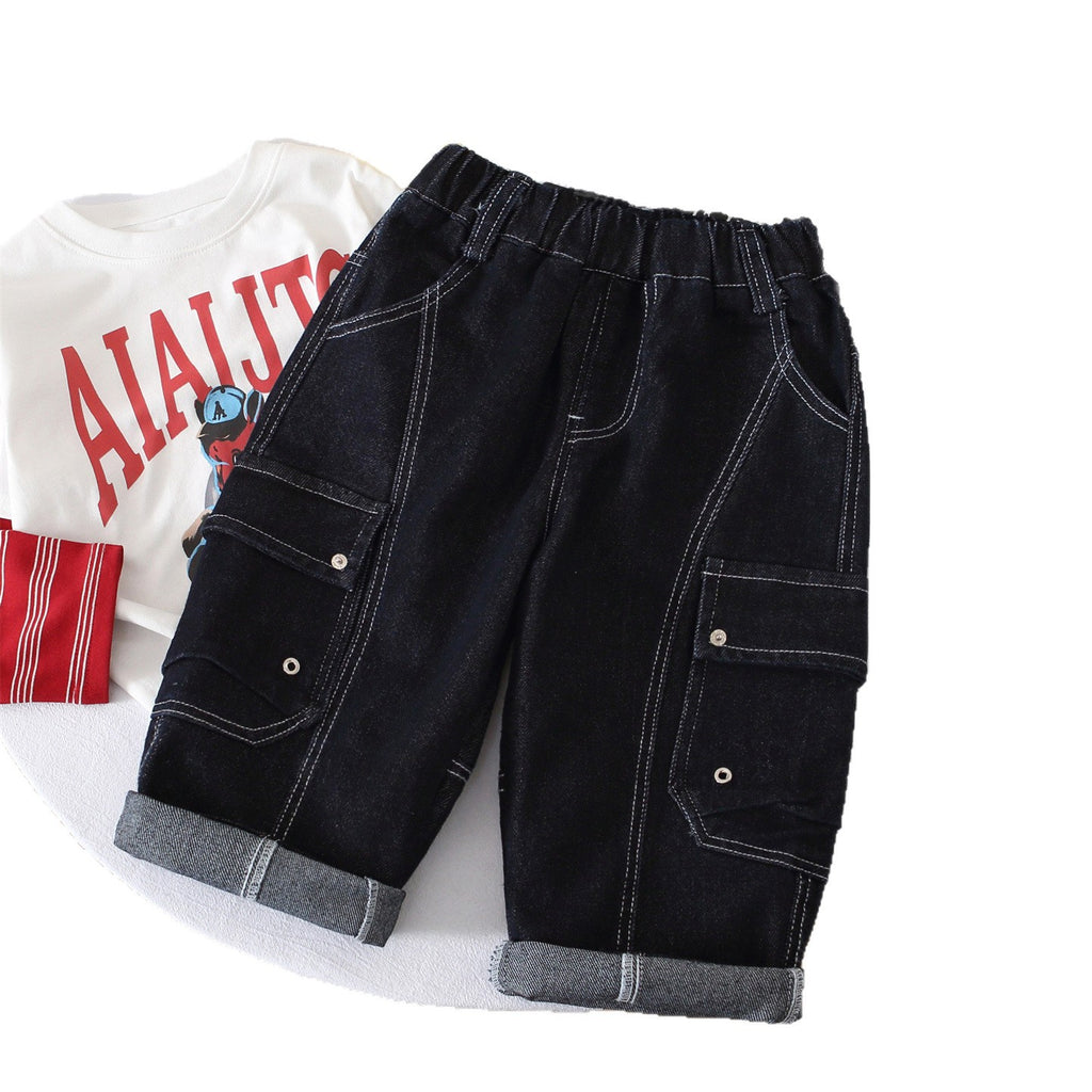 Cargo Denim Loose Pants for Boys