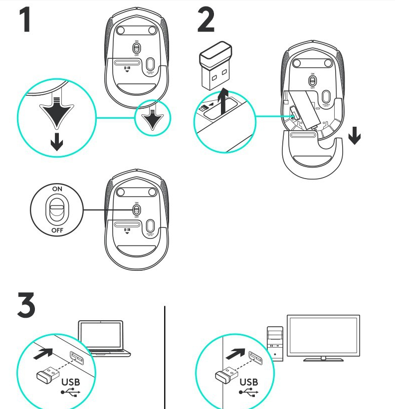 Rato Sem Fios M170 – Compacto 2.4G para Escritório e Portátil
