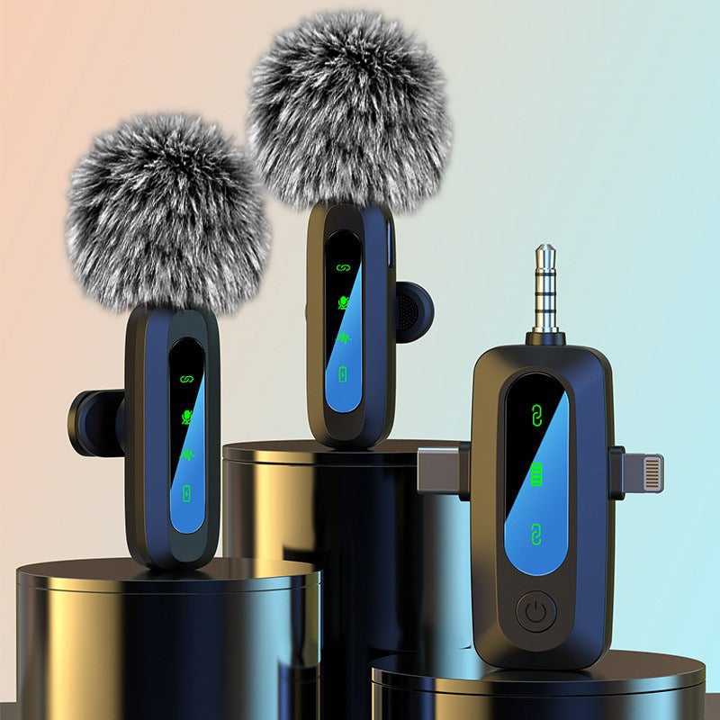 J3 three-in-one wireless lavalier microphone with intelligent sound pickup and noise reduction