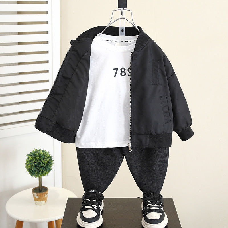 Casual Boys Baseball Jacket Spring Autumn Style