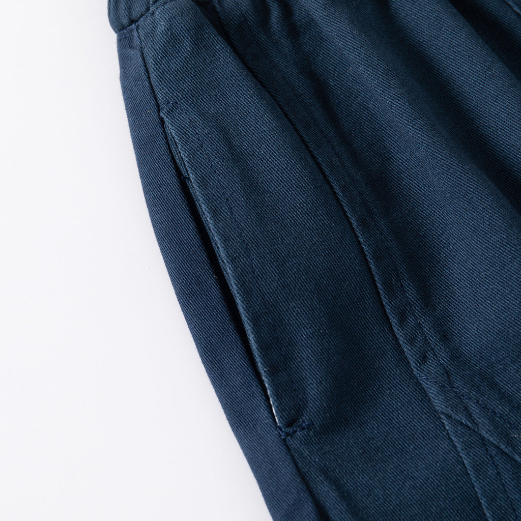 Casual Pants for Boys Spring Elastic Waist Cuffed Trousers Solid Color Harem Long Pants