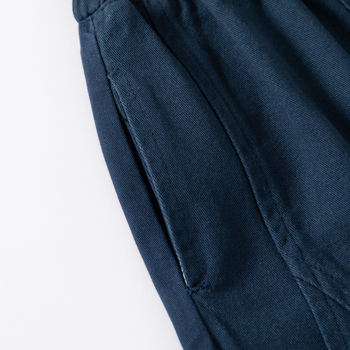 Casual Pants for Boys Spring Elastic Waist Cuffed Trousers Solid Color Harem Long Pants
