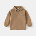 Long Sleeve Thickened Turn-Down Collar T-Shirt Baby Top Kids Clothing Wholesale