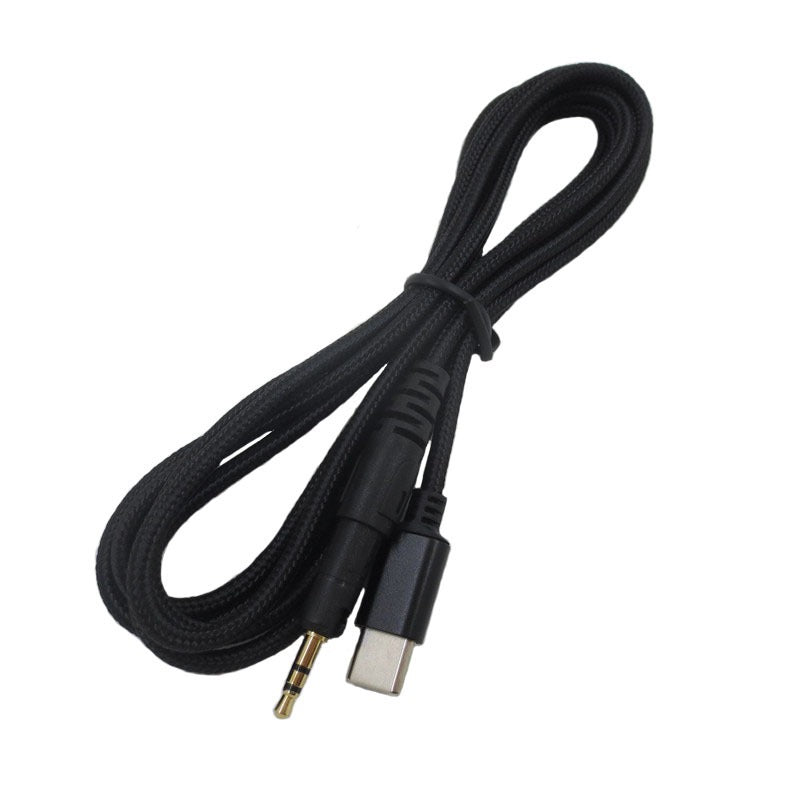 Aplicável ao cabo de áudio tipo C para auscultadores Laotie M40X ATH-M50X M60X M70X