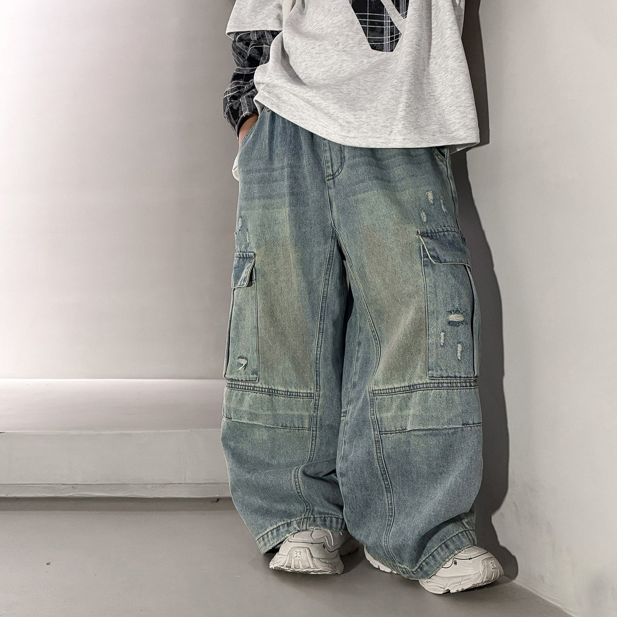 Boys' Straight Leg Jeans and Cargo Pants for Medium  Large Kids