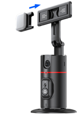 P02 Auto Face Tracking Stand 360° Rotation Phone Holder Desktop Tracking Gimbal Stabilizer Tripod for Live Vlogging Video