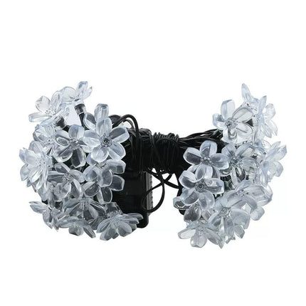 guirlanda de luzes solar flores