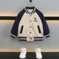 Kids Boys Cartoon Print Baseball Jacket Spring Autumn Casual Outerwear