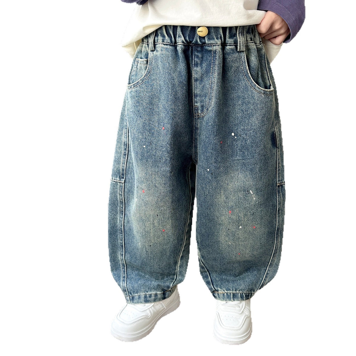 Boys Casual Straight Leg Loose Fit Denim Jeans