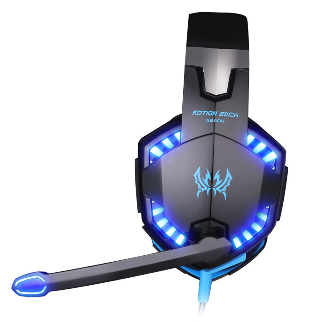 G2000 Head-Mounted Gaming Earphones with Wired Illumination, Heavy Bass, for Computer Esports PS4