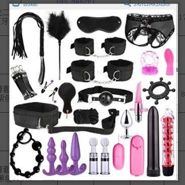 Bondage Kit with Vibrating Anal Plug and Pull Rope — Nylon | 4 Colors | Adults (+18)