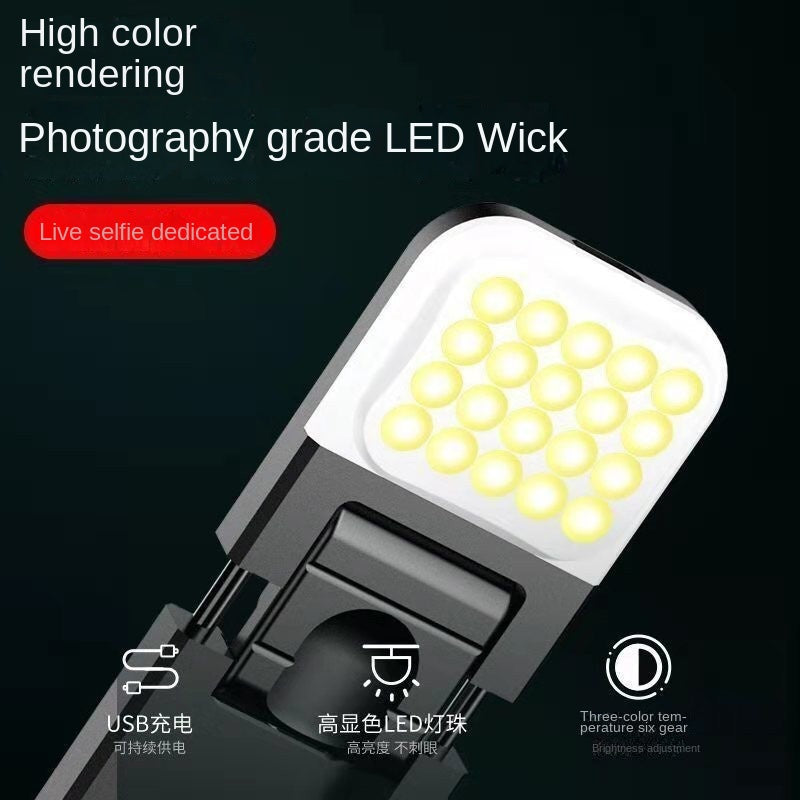 Tripé de selfie Bluetooth por grosso com luz de preenchimento, extensível e universal para streaming ao vivo