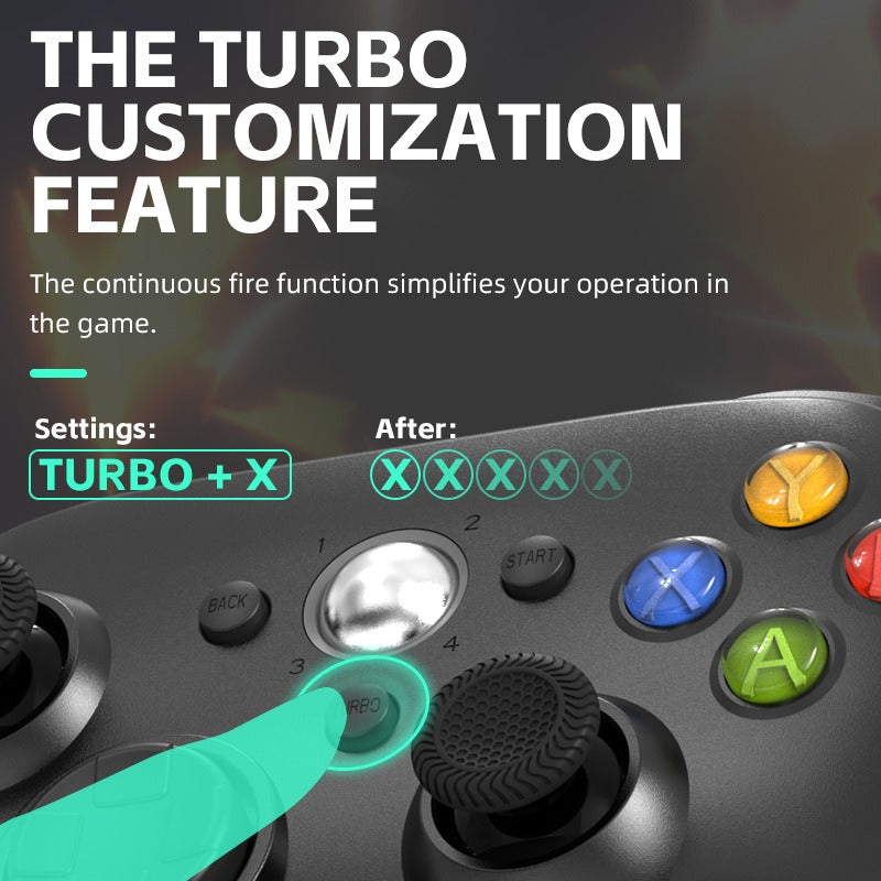 Xbox 360 wireless controller with Turbo function, Xbox 360 wired controller compatible with PC vibration controller