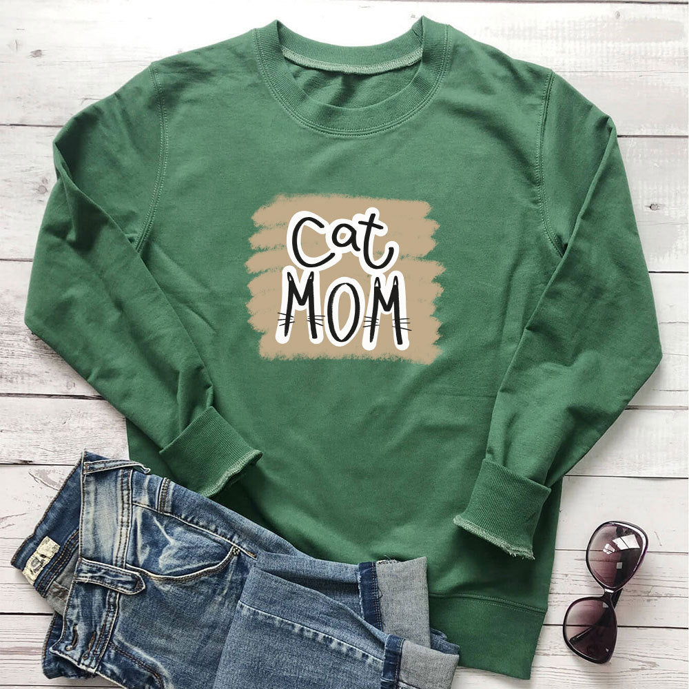 Loose round neck long sleeved hoodie