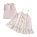 Summer Lightweight Dress for GirlsPrincess Style Home Wear Ink Wash Print Design
