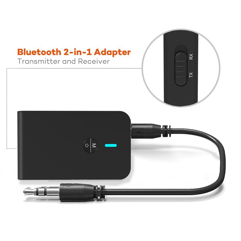 Adaptador Bluetooth 5.0 USB para TV e PC 2-em-1 – Transmissor e Recetor Sem Fios