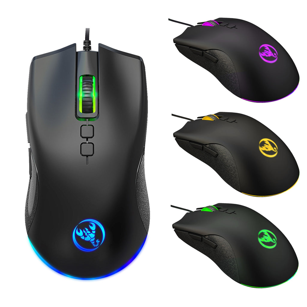 Esports Colorful Luminous Wired Mouse USB Laptop CF LOL Gaming Mouse