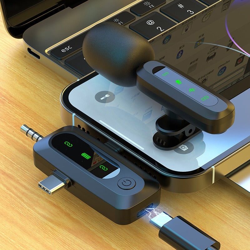 J3 three-in-one wireless lavalier microphone with intelligent sound pickup and noise reduction