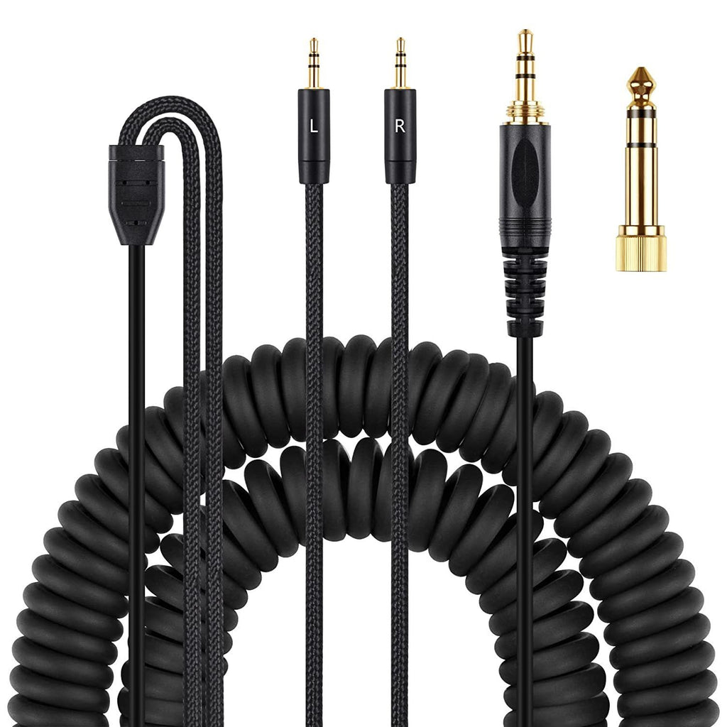 Suitable for Denon AH-D7100 7200 D600 D9200 5200 dual 3.5mm headphone spring cables