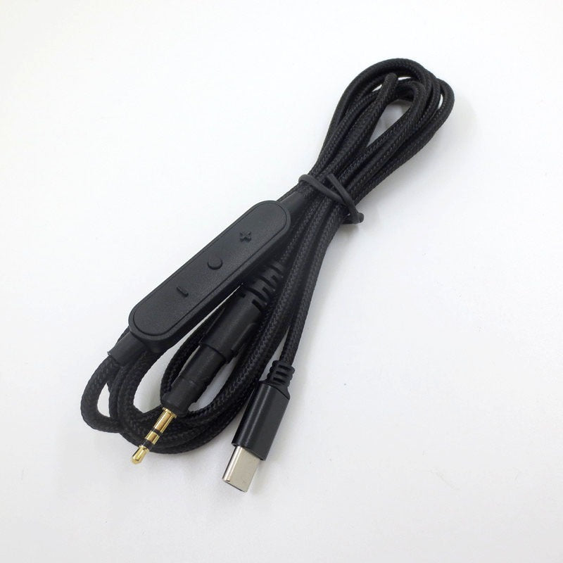 Aplicável ao cabo de áudio tipo C para auscultadores Laotie M40X ATH-M50X M60X M70X