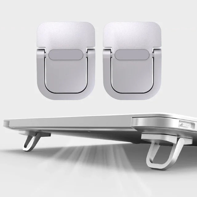 Mini Foldable Laptop Stand, Portable Computer Keyboard, Self-Adhesive Invisible Notebook Stand and Keyboard Lift for Desk