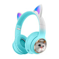 AKZ-09 Space Cabin Cartoon Cat Simulation Bluetooth Headphones Foldable Large Battery Headset