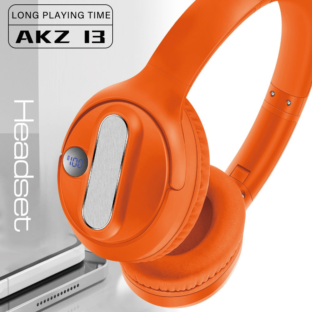 AKZ-13 wireless Bluetooth headset with battery level display and long battery life foldable