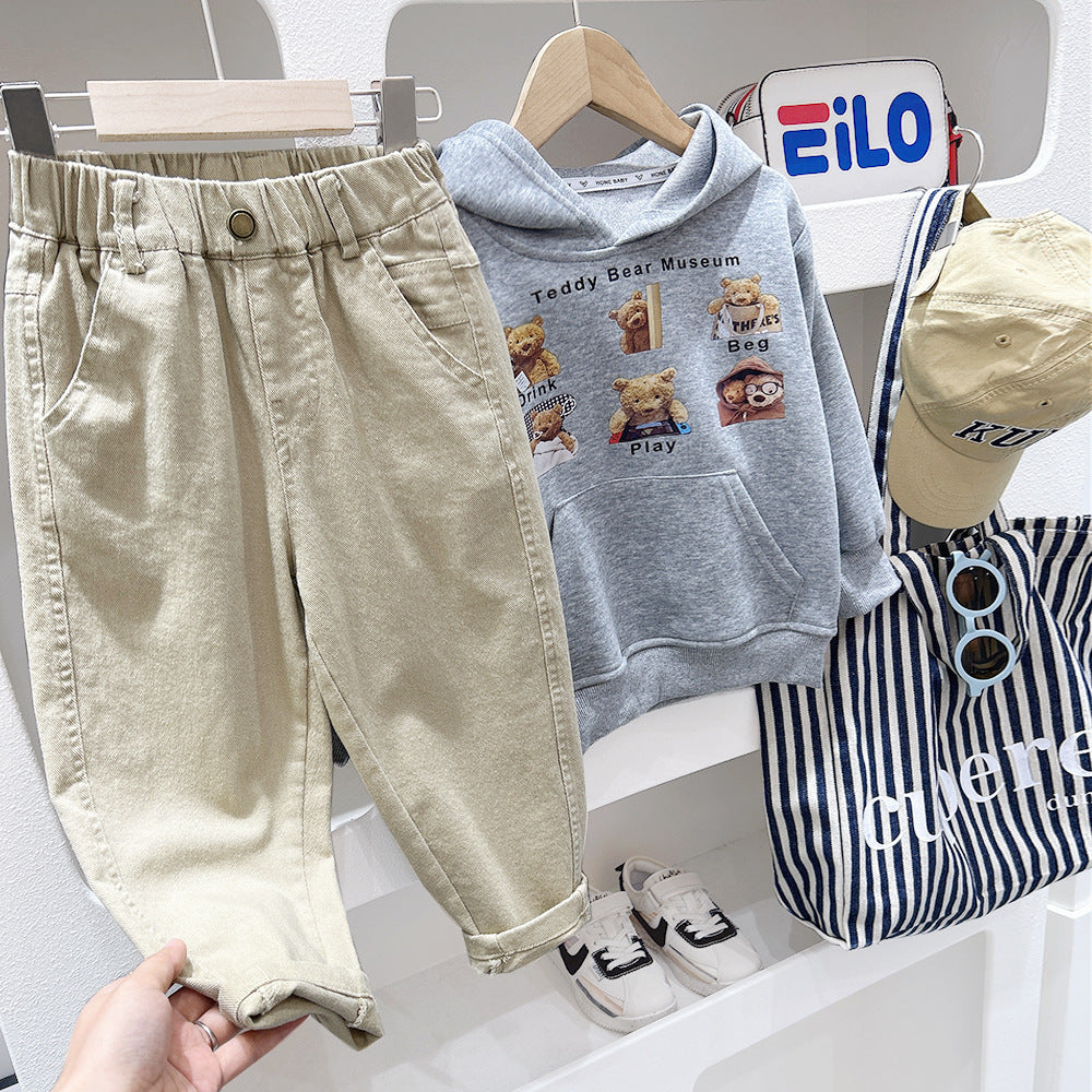 Children's Boy Pants Boys Casual Trousers Kids Cargo Pants Spring Long Pants