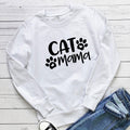 Cat Mama lettering cat print