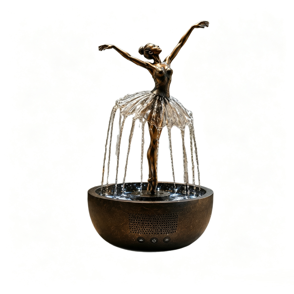 Ballerina Water Fountain Bluetooth Speaker — Decorative | Metal | 2 Styles