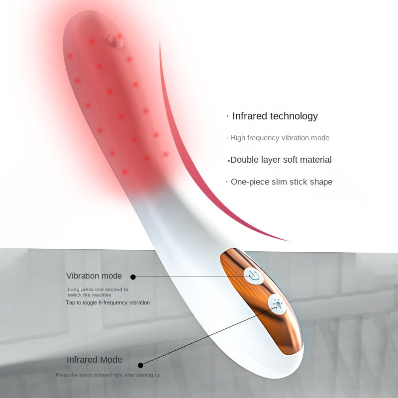 Vibrador com Terapia de Infravermelhos e Calor — Luz Vermelha | Silicone | Adultas (+18)