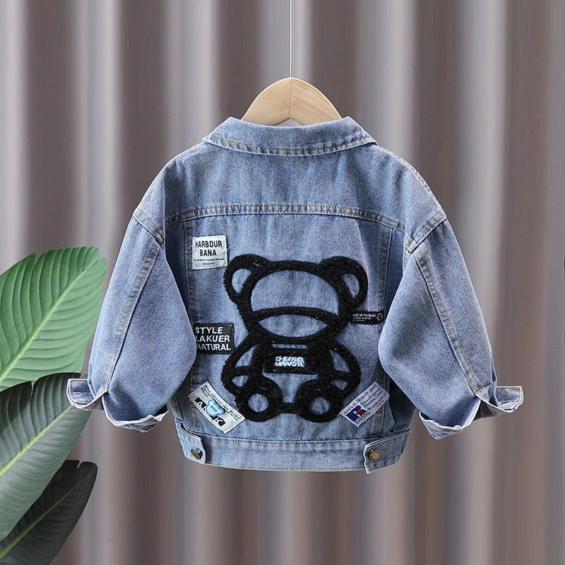 Kids Boys Denim Jacket Spring Autumn Casual Jean Coat