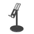 Suporte de mesa ajustável em altura e ângulo para tablet e telemóvel em alumínio