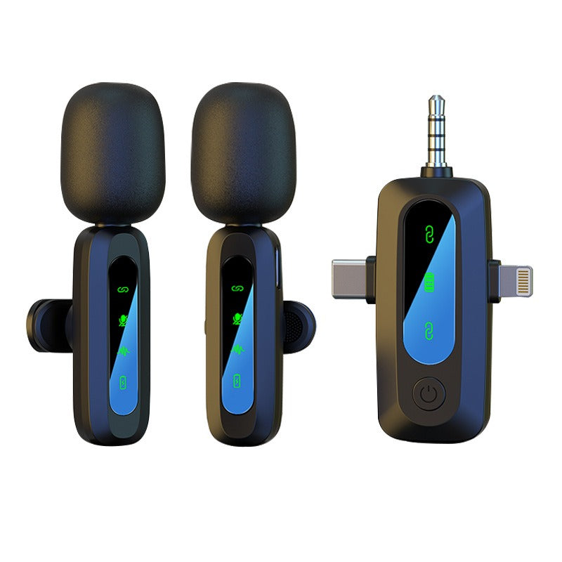 J3 three-in-one wireless lavalier microphone with intelligent sound pickup and noise reduction
