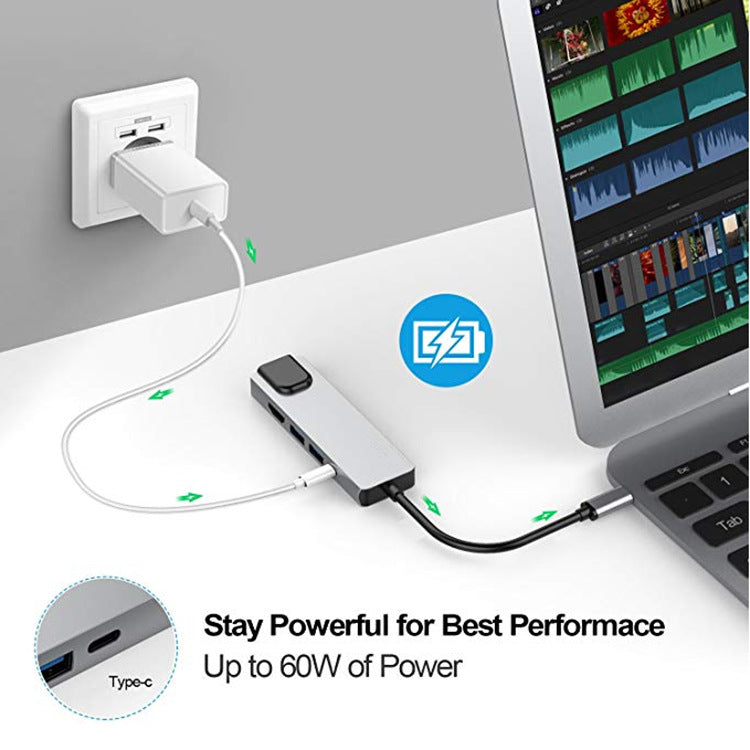 Type-C docking station, Type-C to 4K HDMI, Gigabit Ethernet, USB 3.0 hub, all-in-one