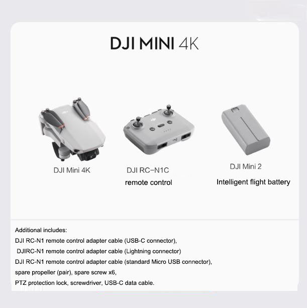 DJI Mini 4K Ultra HD Mini Aerial Drone with Intelligent Flight and Remote Control