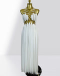 Sexy Halter Maxi Dress – V-Neck, Cut-Outs and Metal Ring | Party and Gala
