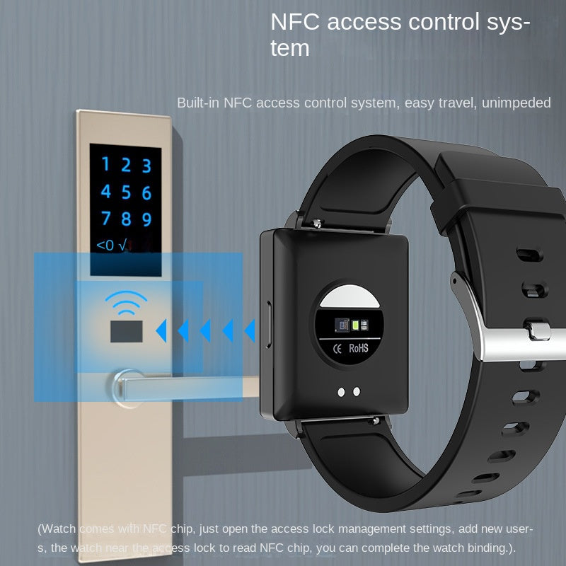 Smart Watch Heart Rate Blood Pressure Temperature Sleep Monitoring Smart Sports Watch NFC Access Control Wristband