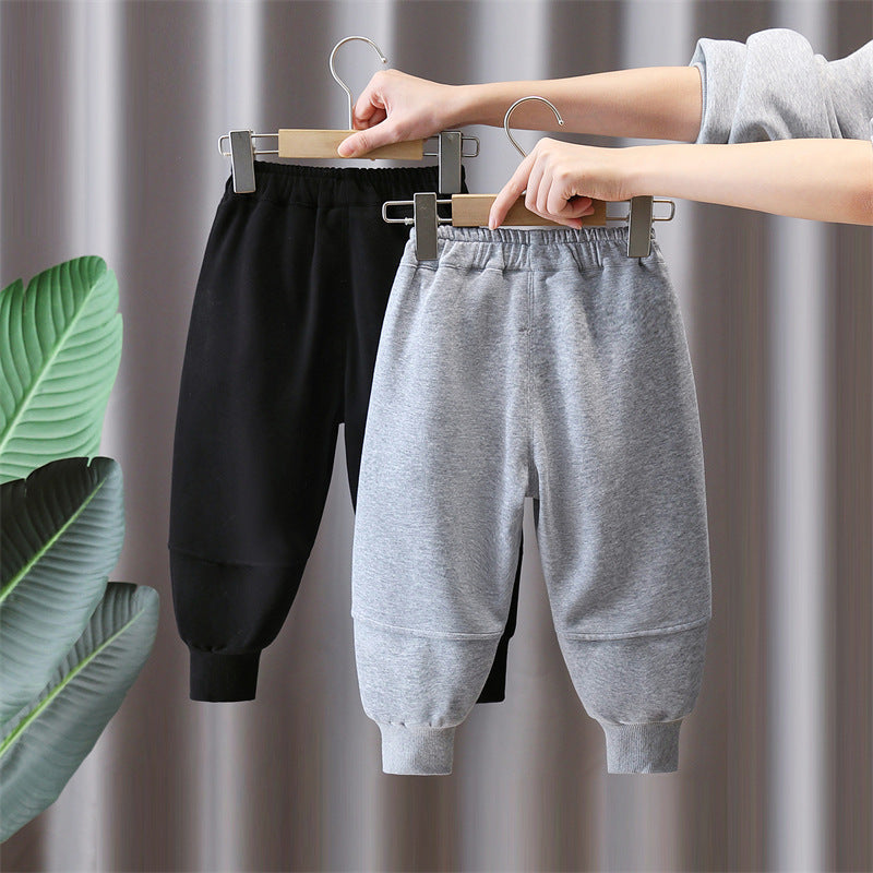 Boys Straight Leg Knit Sweatpants Casual Spring Autumn Long Pants